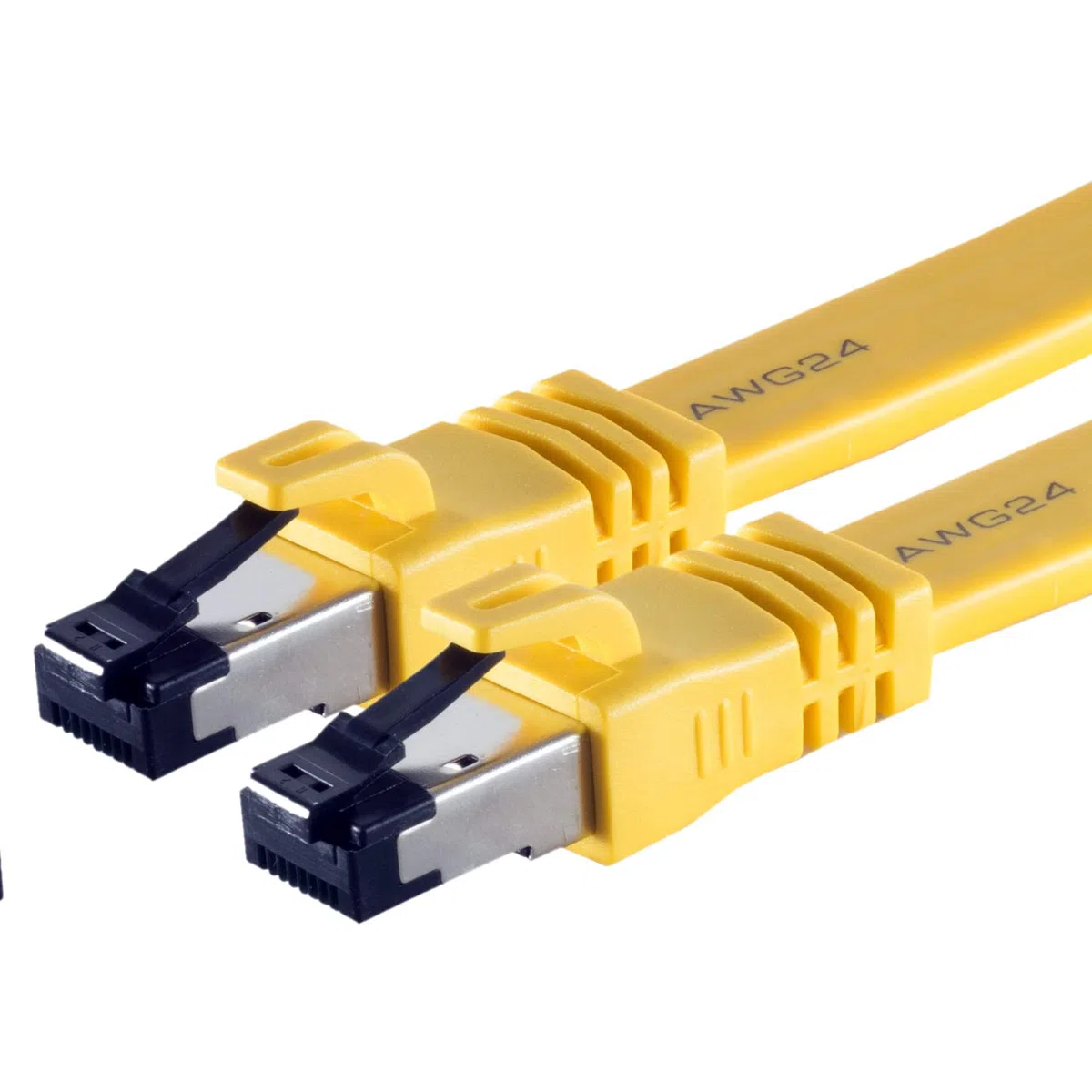 1aTTack.de Cat. 8 cavi di rete Cat 8 cavo di rete Cat8 Ethernet cavo LAN cavo patch cavo di rete cavo 10 Gb/s giallo. 0,25 m
