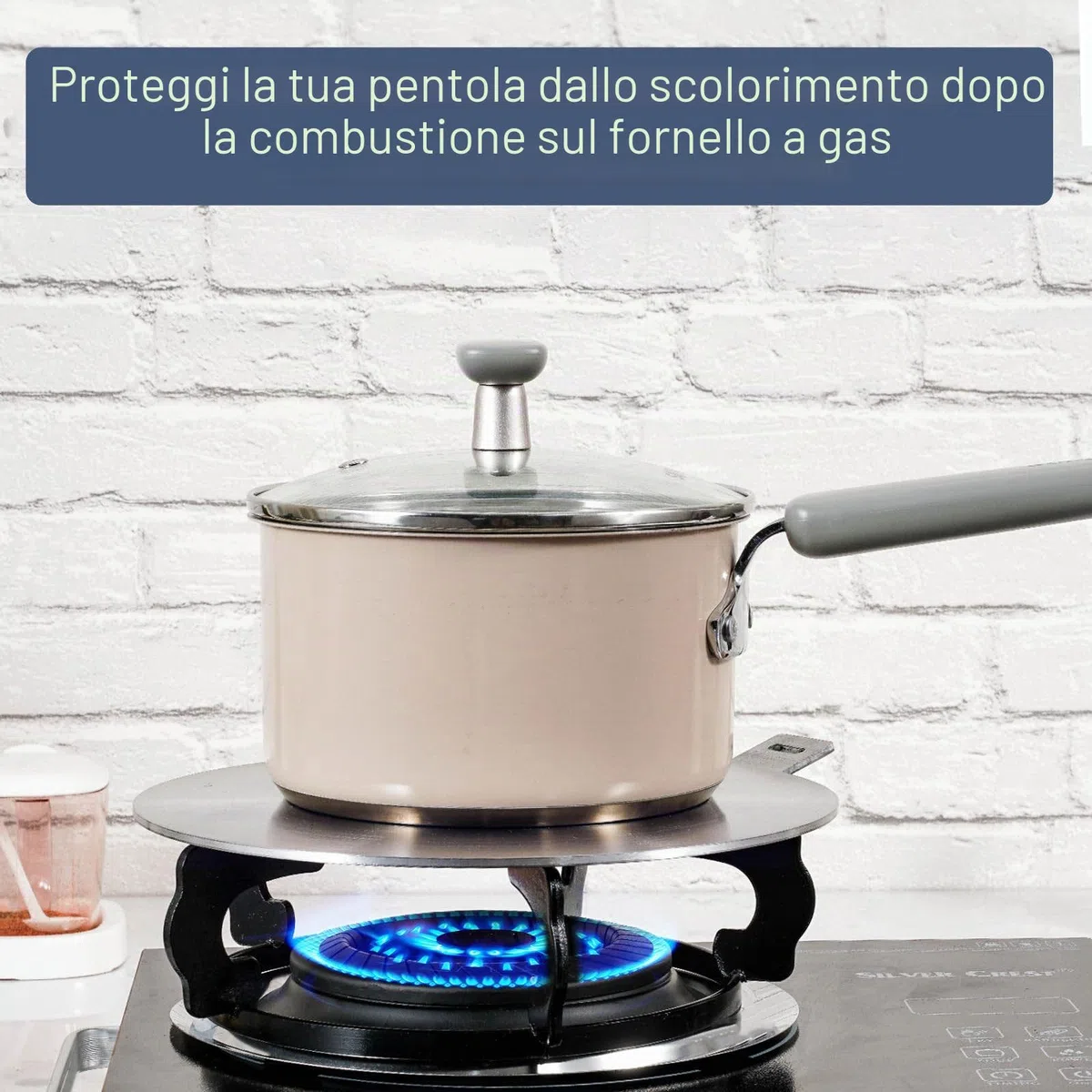 ACTIV CUISINE Adattatore induzione 20 cm disco convertitore per piastra di cottura a induzione, piastra di diffusione di calore in Acciaio Inox