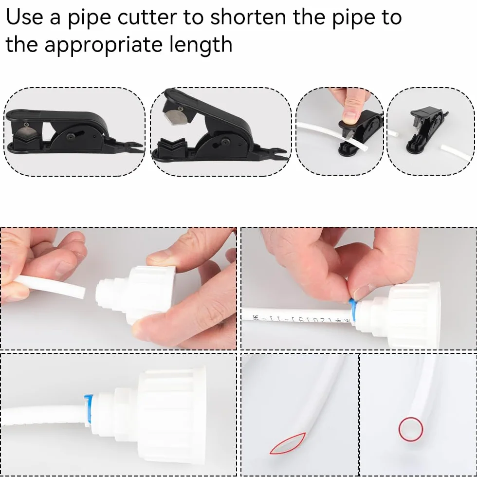 Kit di connessione acqua per frigorifero da 15m,tubo flessibile del collettore frigorifero,adatto per purificatori d'acqua, fontane, ecc, dotato di accessori per sistemi a osmosi inversa Bianco