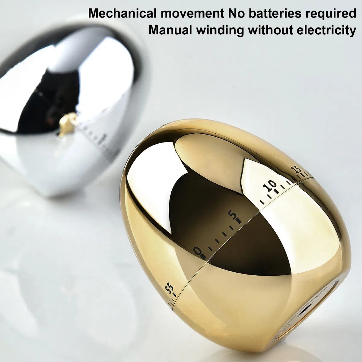 60 Minuti Modello Timer Meccanico Sveglia da Timer Manuale per (Oro)