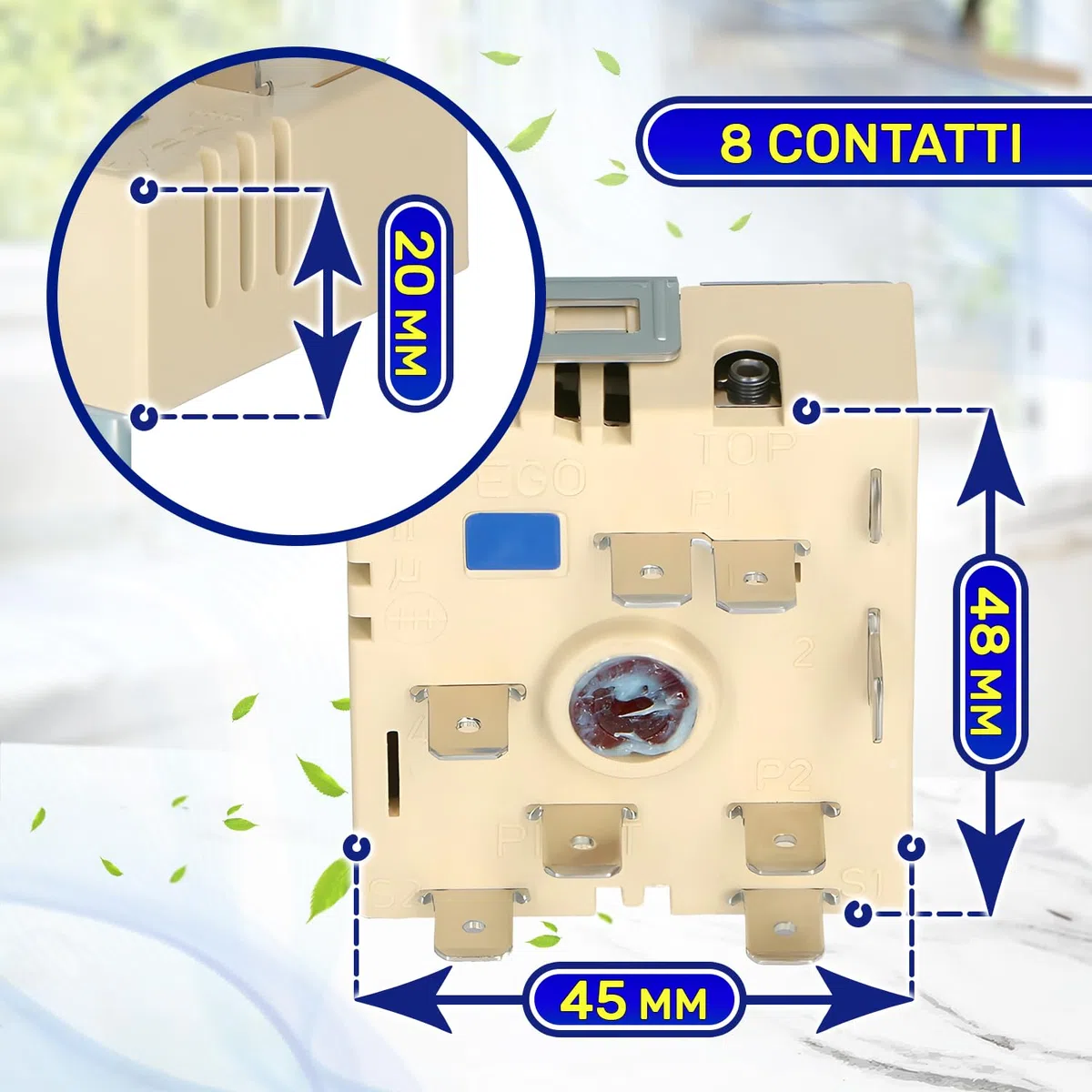 Regolatore di Energia per il Bruciatore del Piano Cottura Elettrico 13A 240V con Codice Originale 315078824/2 3150788242 per AEG 50.57071.010 per EGO - Garanzia di 10 Anni - MONTERAL