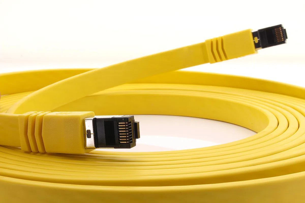 1aTTack.de Cat. 8 cavi di rete Cat 8 cavo di rete Cat8 Ethernet cavo LAN cavo patch cavo di rete cavo 10 Gb/s giallo. 0,25 m