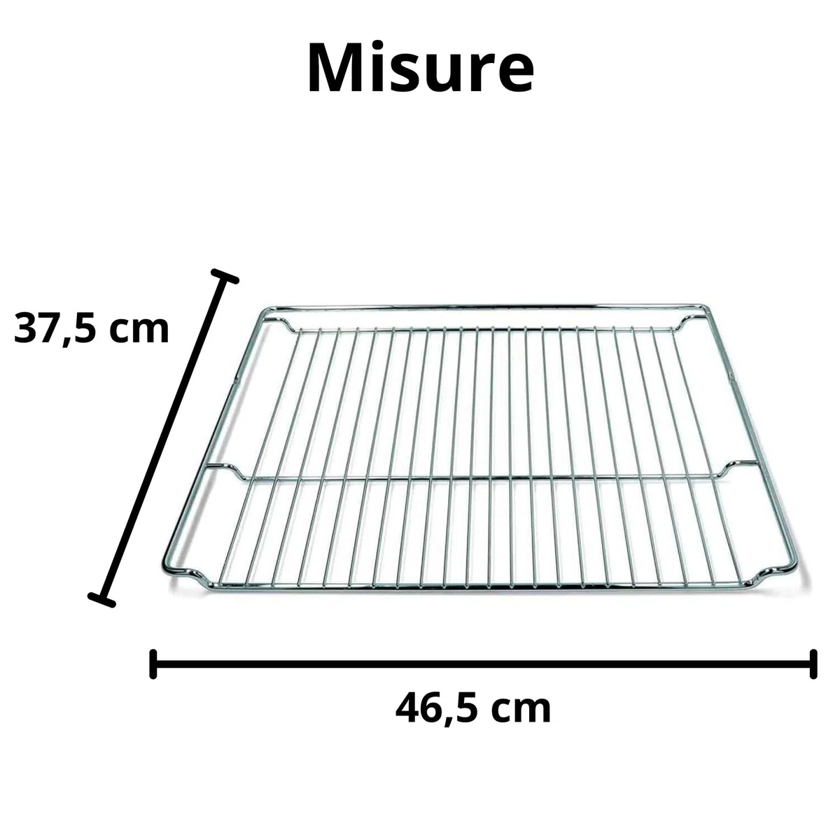 Easyricambi - Griglia Forno Compatibile con Forni Bosch, Siemens, Neff (46,5 x 37,5 Cm) Rivestimento Antiaderente e Atossico per Uso Alimentare, Facile da Pulire, in Descrizione i Modelli Compatibili