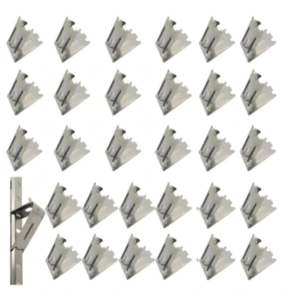 30 clip per scaffale del congelatore, per frigorifero, frigo, congelatore, per frigorifero, frigo, frigorifero, ganci in acciaio inossidabile per scaffalature, 30 unità