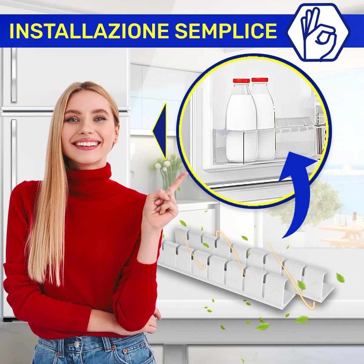 2 Pezzi Ferma Bottiglie per Portabottiglie Frigo 310x35x40 mm con Codice Originale 00791396 791396 00655264 00654512 per Bosch per Siemens - MONTERAL