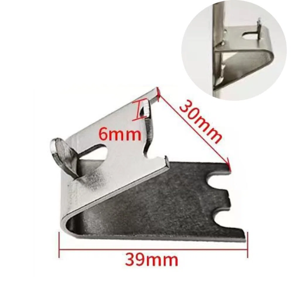 50 Pcs Clip Mensole Frigorifere, Clip per Congelatore Acciaio Inossidabile,Addensare Durevole Dell'Acciaio Inossidabile 304 Staffe Congelatore per Frigorifero, Congelatore (Argento)
