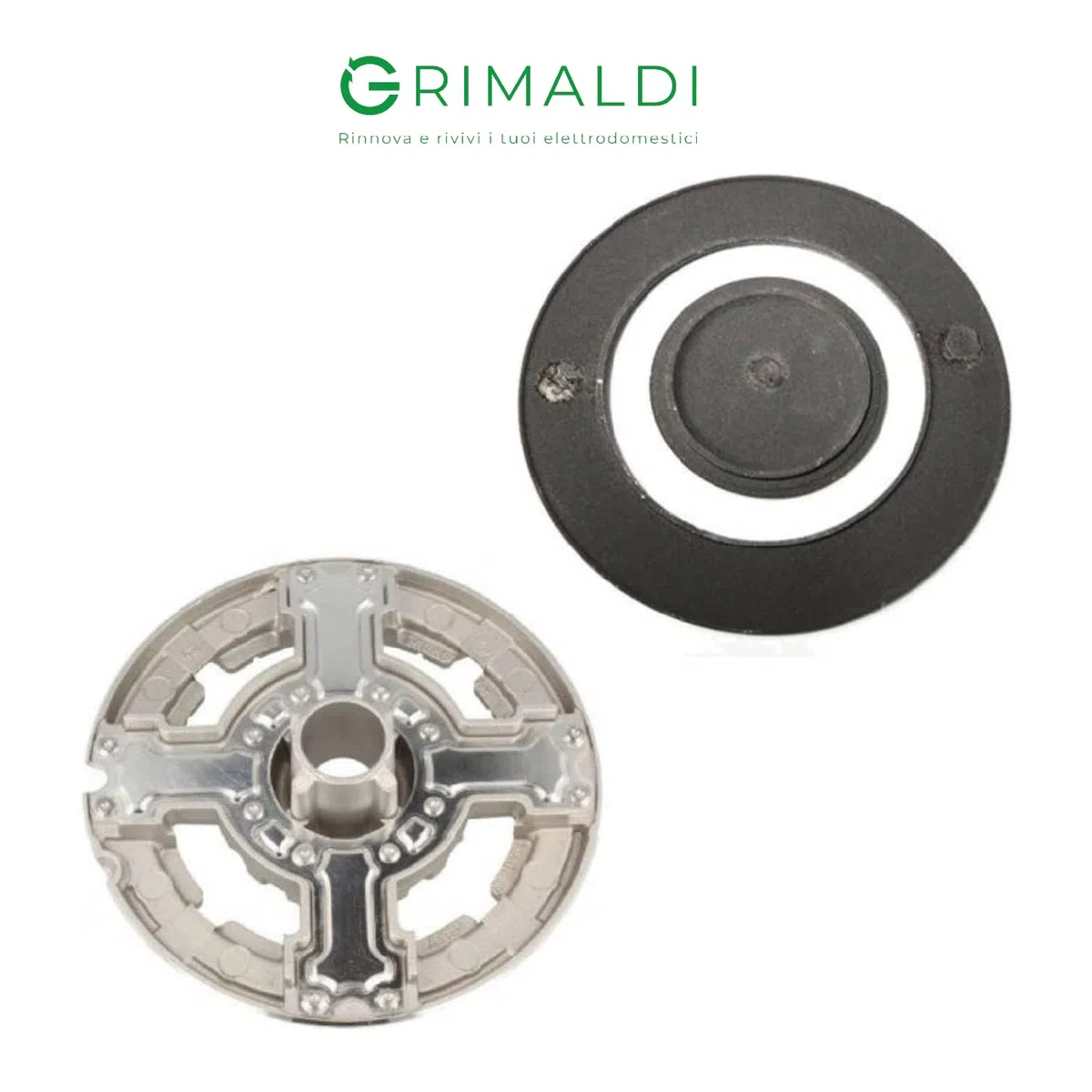 G GRIMALDI Bruciatore e Piattello Tripla Corona per Piano Cottura compatibile ARISTON LOFRA INDESIT FRANKE SMEG LA GERMANIA codice originale C00119171