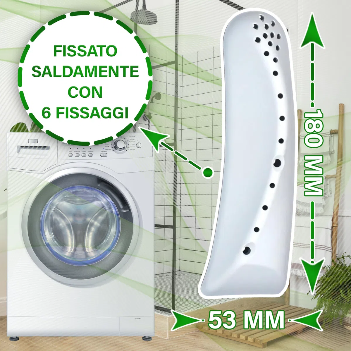3 Pezzi Trascinatore per Tamburo Lavatrice 180x53 mm con Codice Originale 41021913 per Candy per Hoover - Garanzia di 5 Anni - ONIX TECH
