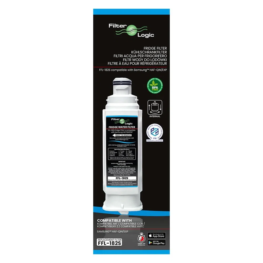 FilterLogic FFL-182S | Filtro acqua compatibile con Samsung HAF-QIN, HAF-QIN/EXP, HAFQIN, DA97-17376B per sistema frigorifero DA97-08006C