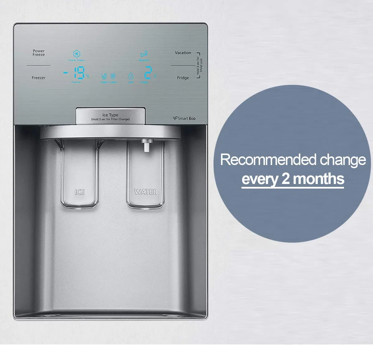Filtro Acqua per Frigorifero, 2 pezzo Filtro dell'acqua per frigorifero Esterni Samsung LG AEG,Filtri Acqua Aqua Pure Plus Ricambi Esterni per Frigorifero