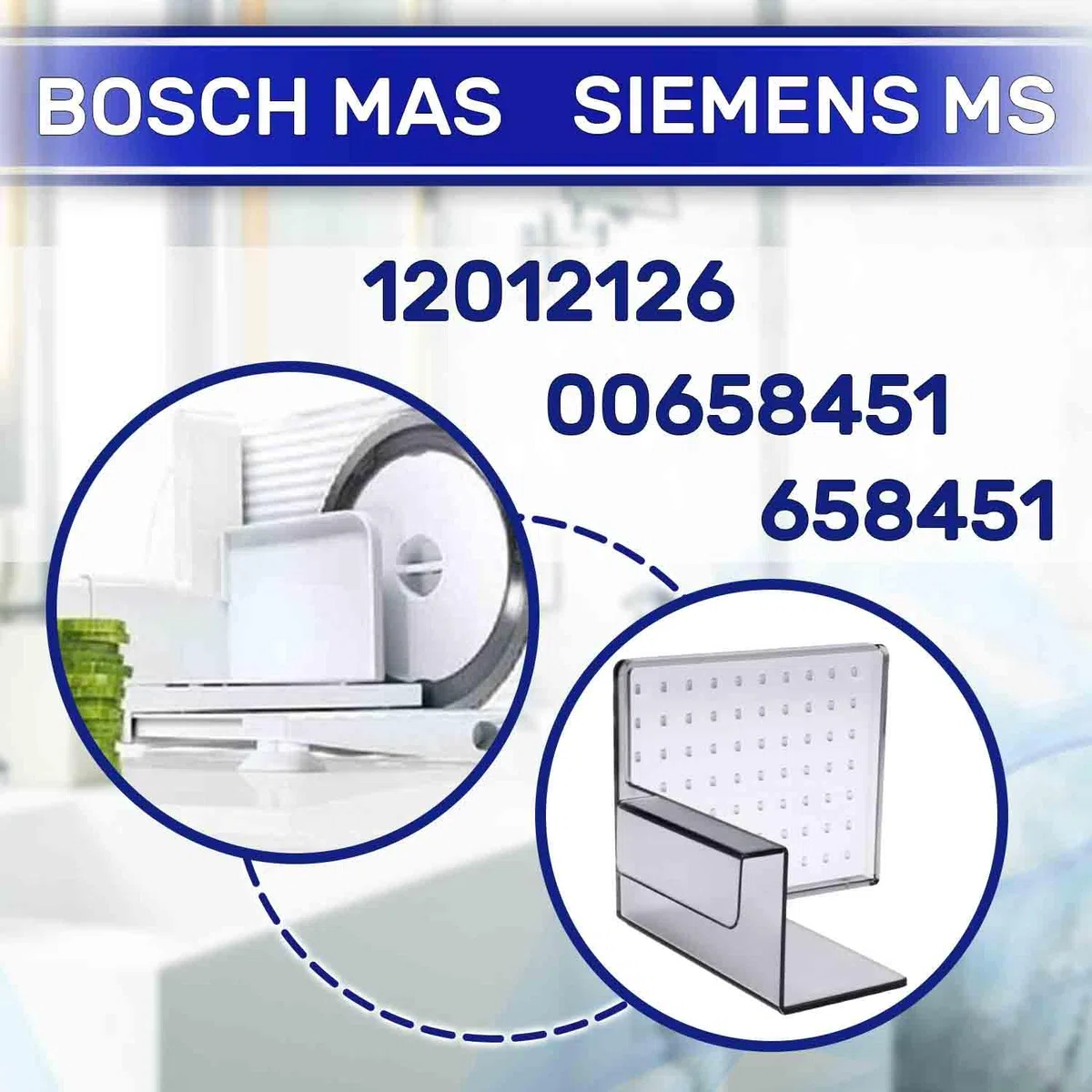 Supporto per Affettatrice Elettrica da Casa con Codice Originale 12012126 per Bosch per Siemens - Garanzia di 10 Anni - MONTERAL