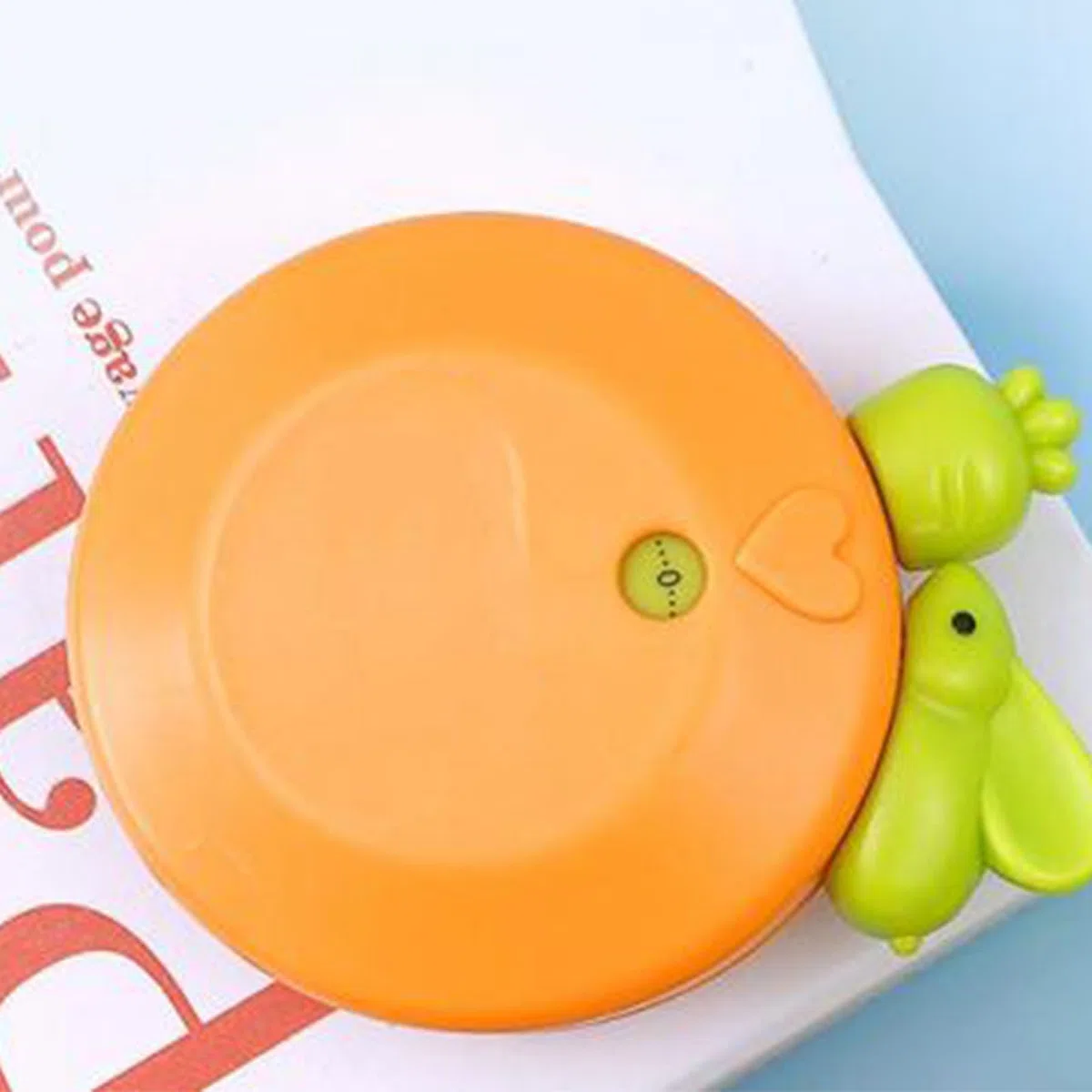 Timer Magnetico Timer per Coniglio, Timer per Bambini Timer da Cucina Simpatico Cartone Animato Tipo adsorbimento Timer Meccanico per Il Conto alla rovescia per Aula casa (Arancia)