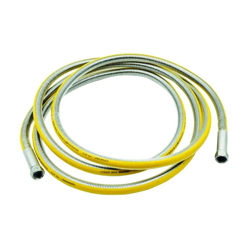 Tubo corrugato formabile CSST raccordato per allacciamento impianti gas 1/2"ff uni en15266