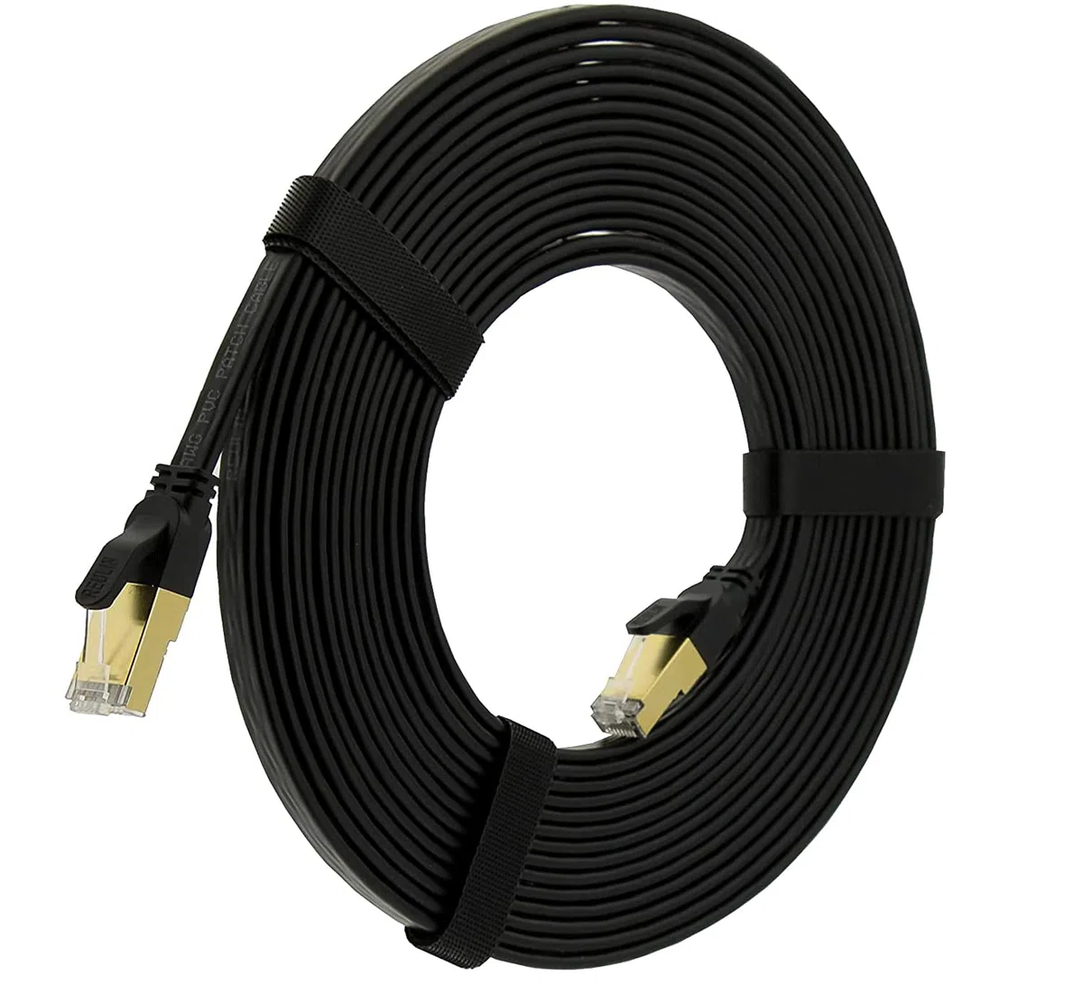 Ultra-Flessibile Cavo Ethernet Piatto CAT8 da 14M di Lunghezza - Cavo Internet LAN ad Alta Velocità 40-Gbps [ 14 Metri ]