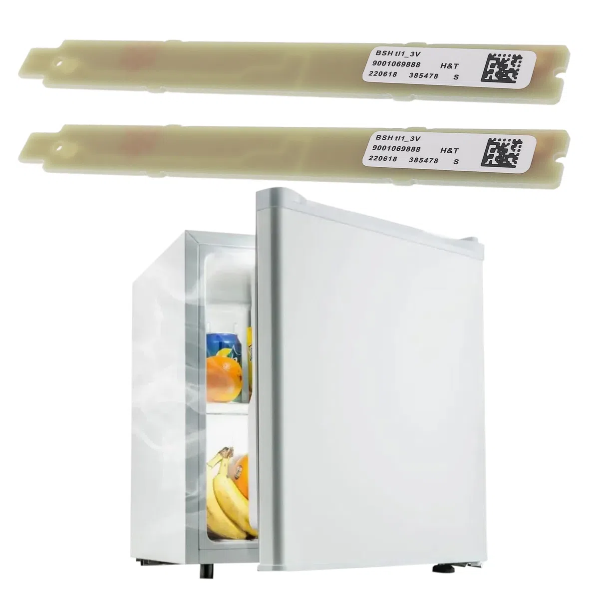 ECSiNG 2 Pezzi 3V LED Frigorifero Barra Luminosa Frigorifero Striscia Luminosa Compatibile Con Siemens BSH 9001030205 9001069888 Modelli Striscia LED Di Illuminazione