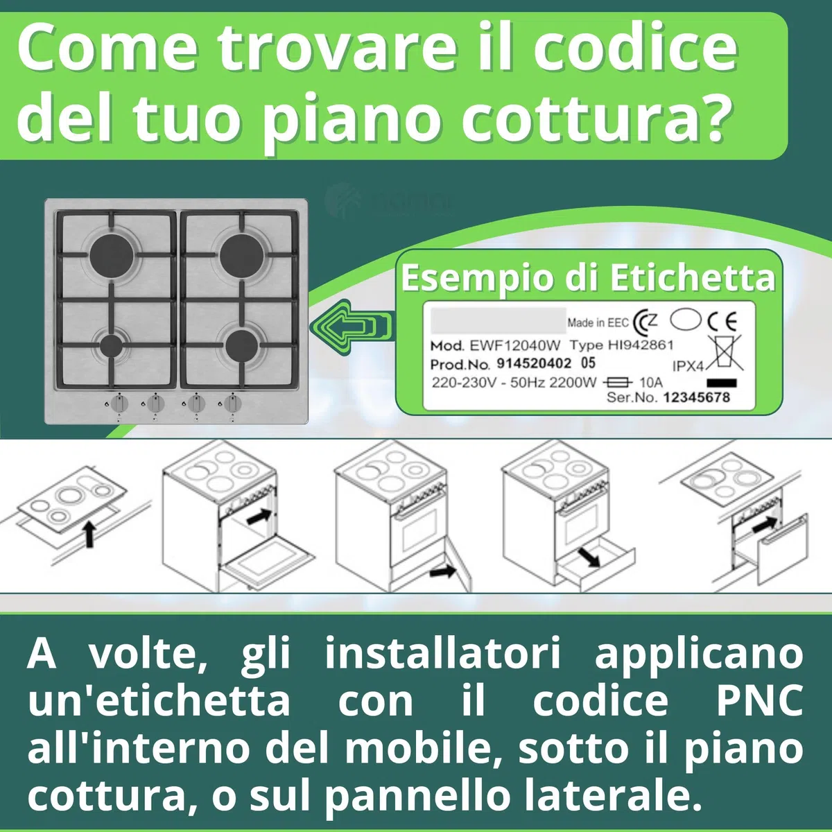 NAMAI - Set di 4 Piattelli Per Fornelli a Gas + 4 Bruciatori Fornelli a Gas, Compatibili con Ariston, Nardi, Whirpool, Ricambi Cucina a Gas, Facili da Installare (4 Piatt. + 4 Bruc.)
