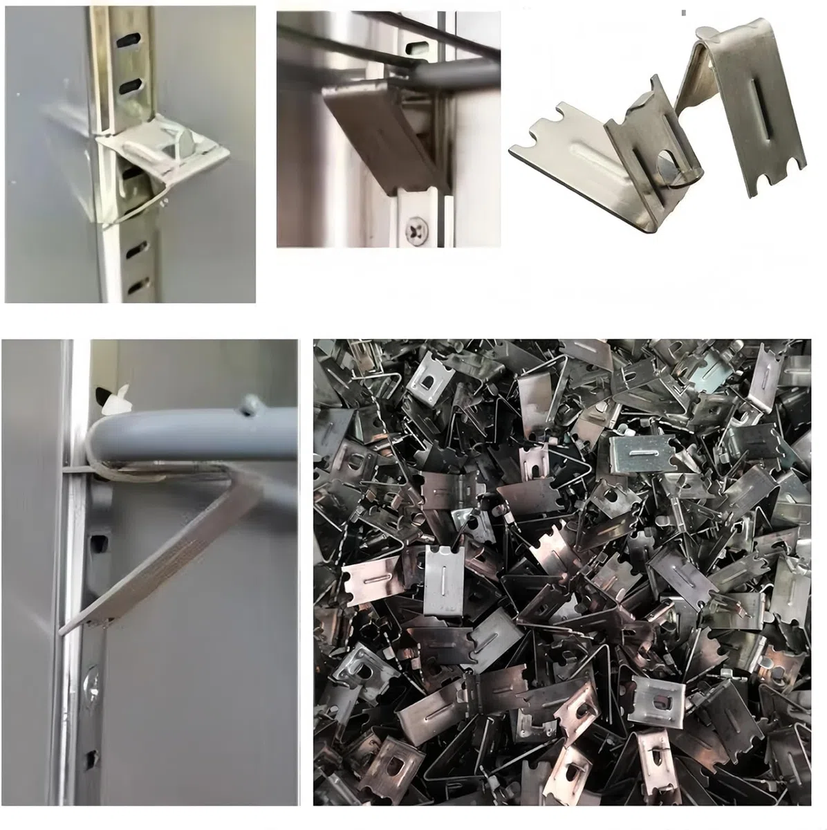 30 clip per scaffale del congelatore, per frigorifero, frigo, congelatore, per frigorifero, frigo, frigorifero, ganci in acciaio inossidabile per scaffalature, 30 unità
