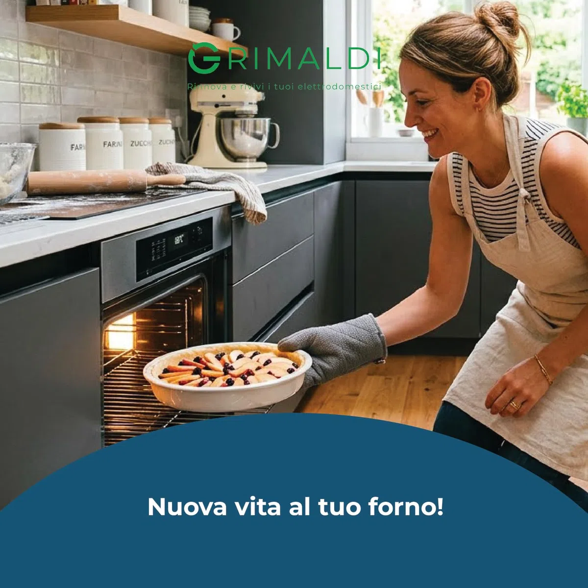 G GRIMALDI Resistenza Forno Superiore 800W + 1650W 220/240V 342x335 mm Traversino 364 mm Compatibile con Electrolux Rex AEG Zanussi 31516142 3970129015 3570759021 3570545016