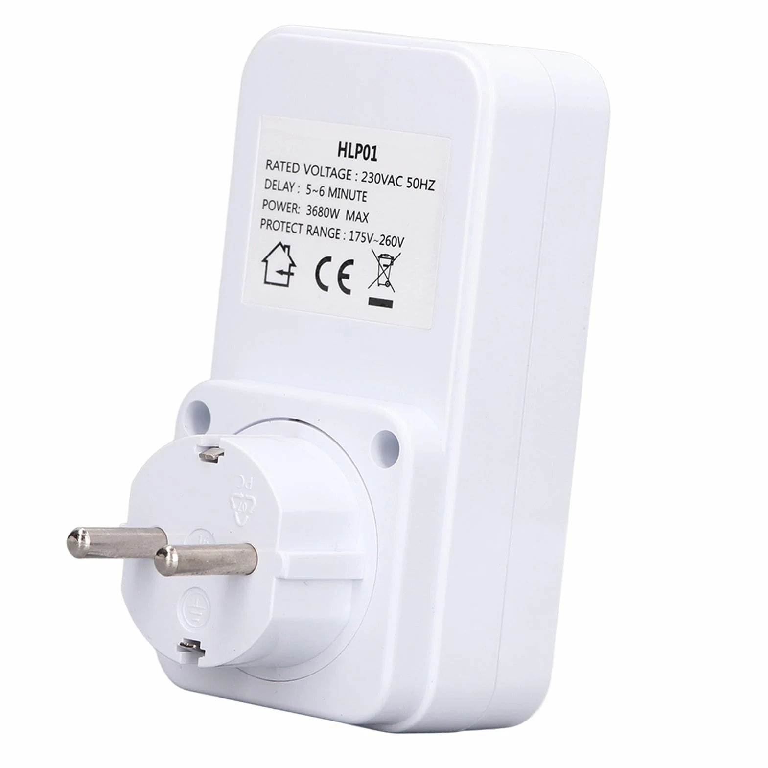 Presa di Corrente Euro Safe, Guasto di Circuito, Presa di Protezione Tensione per Elettrodomestici, Ritardo di 5-6 Minuti, Spina Ue 230 V, per Frigorifero, Forno