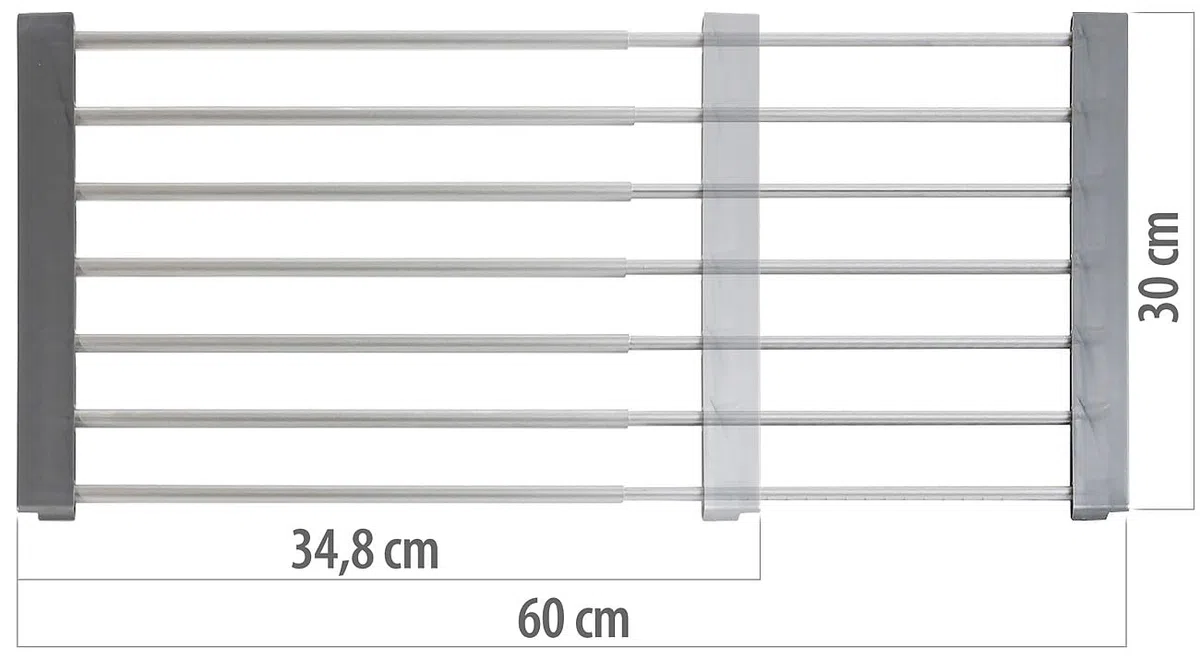 Rosenstein & Söhne pavimento del frigorifero: Piano universale, per frigorifero e scaffali, estensibile da 35 a 60 cm (ripiano telescopico, ripiano estraibile per, scaffale)
