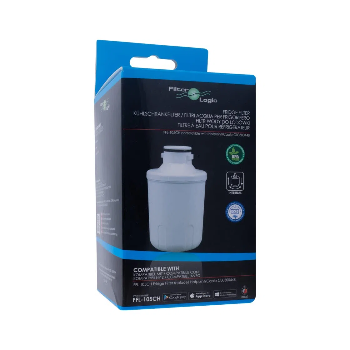 FilterLogic FFL-105CH | Filtro acqua compatibile con Foshan Micro Midea MFCMG14211FR, MFCMG14211F - compatibile con Indesit, Hotpoint, Wpro C00300448 per frigorifero americano