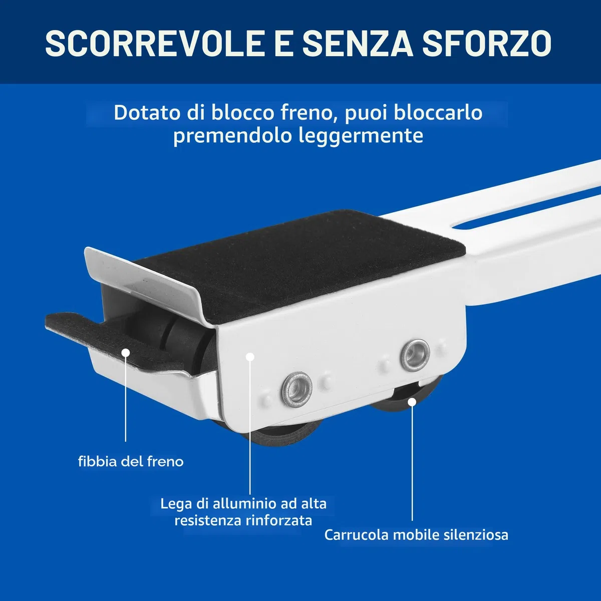 2 PCS Carrello Lavatrice,regolabile Sposta Mobili Con Ruote,Durevole,Con gomma antiscivolo Ruote Lavatrice,Adatto per lavatrici,frigoriferi,divani e armadi.Può sopportare 300 kg (Bianco)