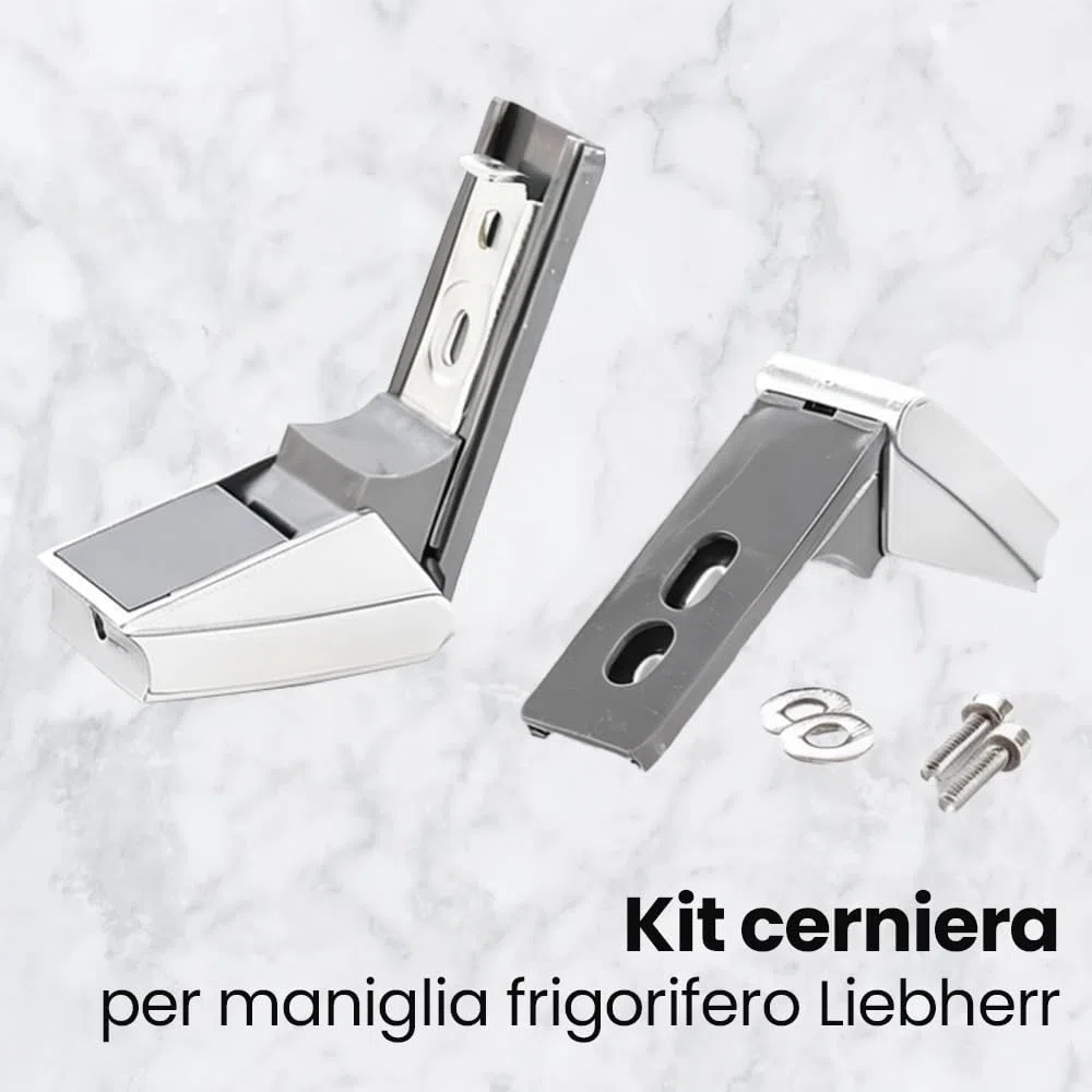 Anakel Home Set ricambi per Maniglia frigorifero Liebherr in Acciaio Inossidabile 9590178 9590190 | Kit Cerniere Maniglia Porta per il Frigorifero per Liebherr