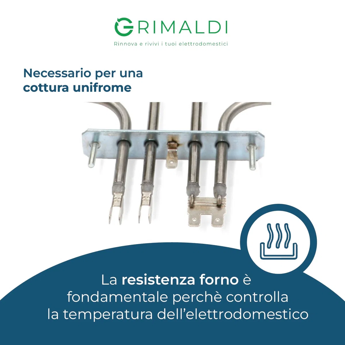 G GRIMALDI Resistenza Forno Superiore 800W + 1650W 220/240V 342x335 mm Traversino 364 mm Compatibile con Electrolux Rex AEG Zanussi 31516142 3970129015 3570759021 3570545016