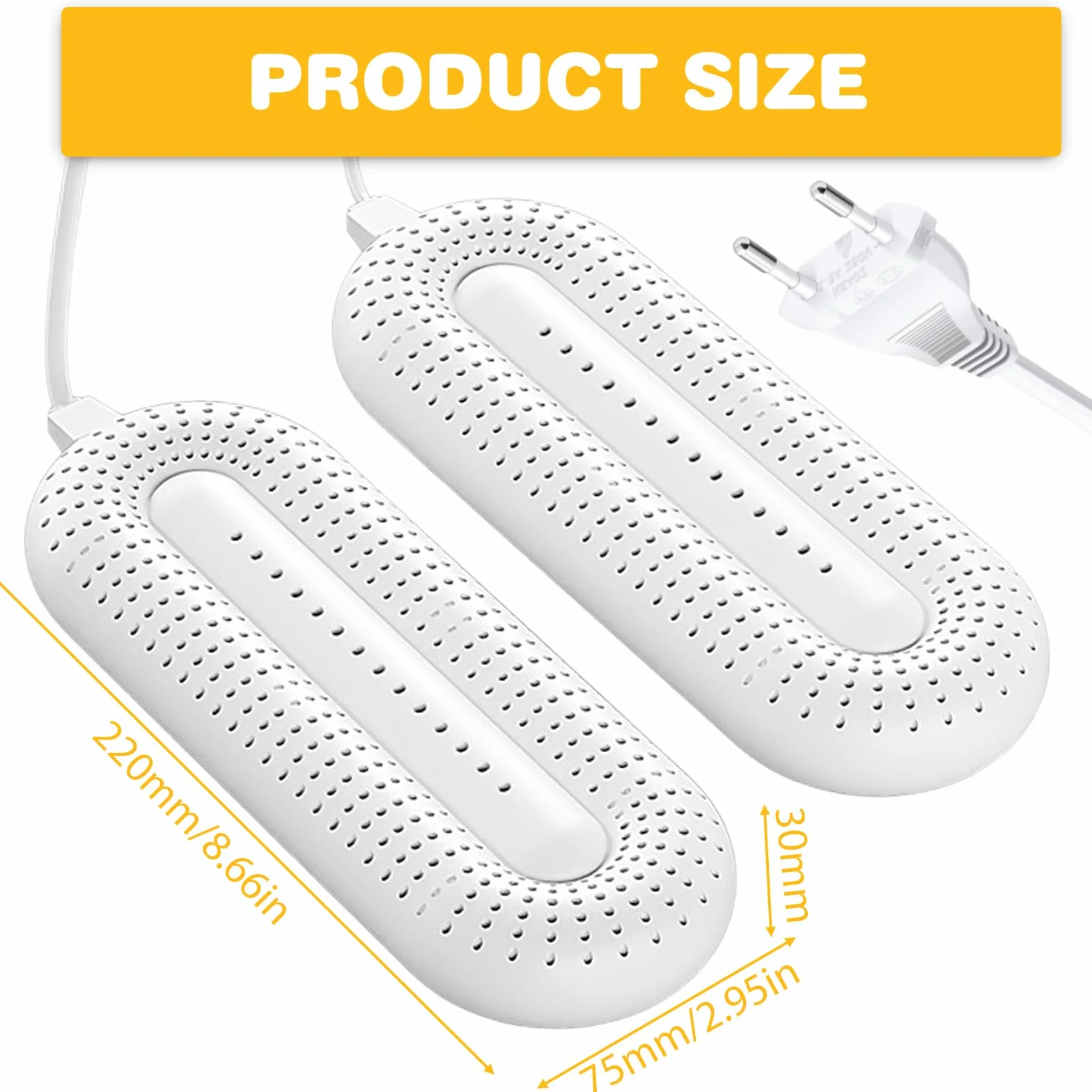 GOMETY Asciugascarpe elettrico asciugascarpe con timer 3 posizioni asciugatrice stivali scaldamani scarpe e stivali indossabili per asciugare ed eliminare gli odori per scarpe da sci calzini