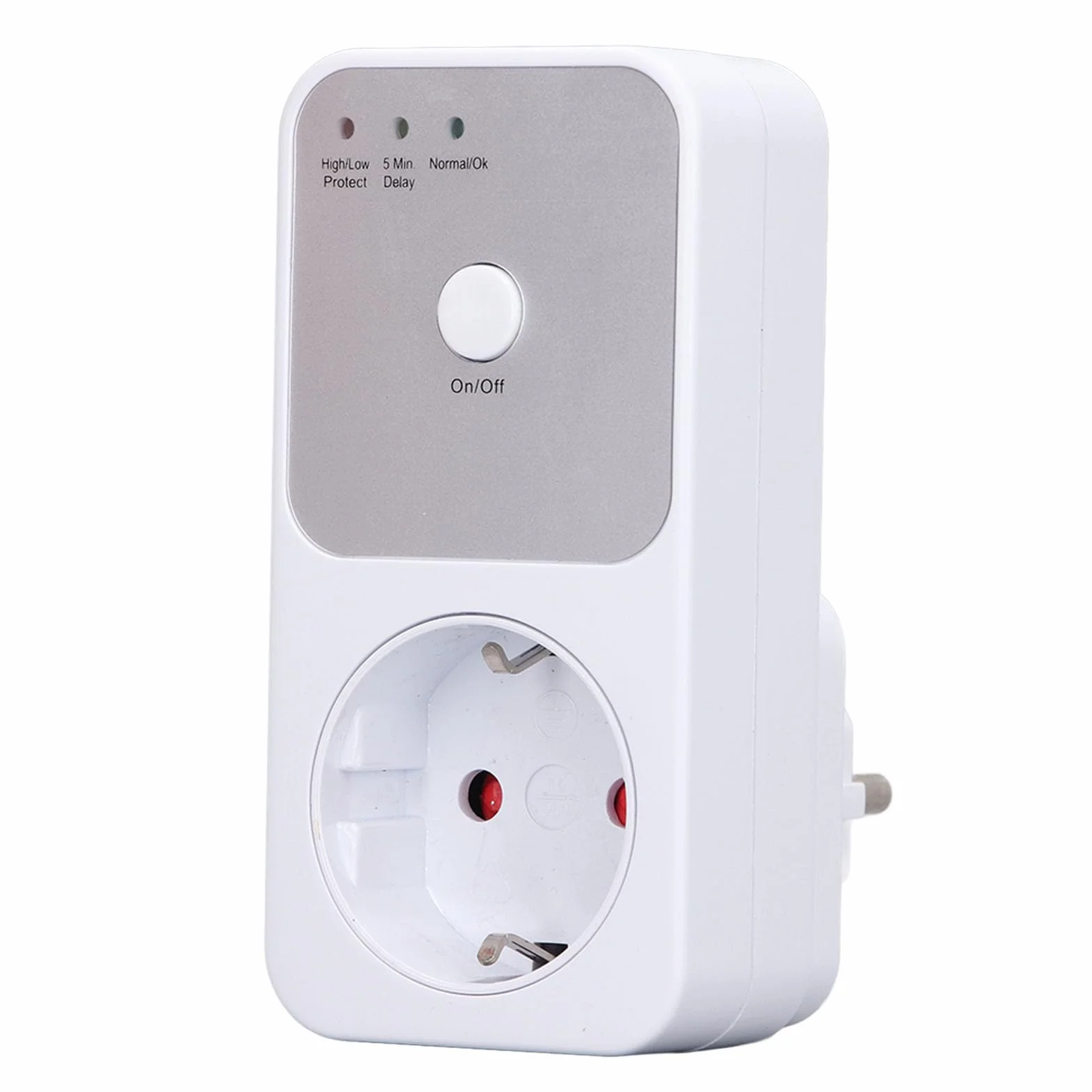 Presa di Corrente Euro Safe, Guasto di Circuito, Presa di Protezione Tensione per Elettrodomestici, Ritardo di 5-6 Minuti, Spina Ue 230 V, per Frigorifero, Forno