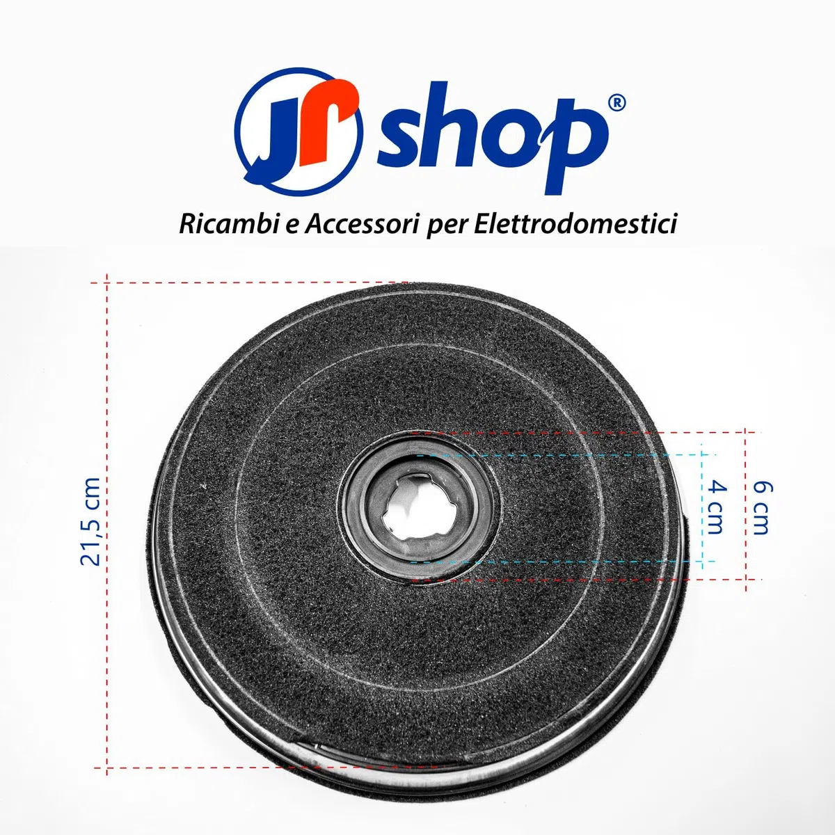 Filtro Cappa ai Carboni Attivi Ø 23 cm. compatibile con Faber Flaminia Confezione 2 Filtri