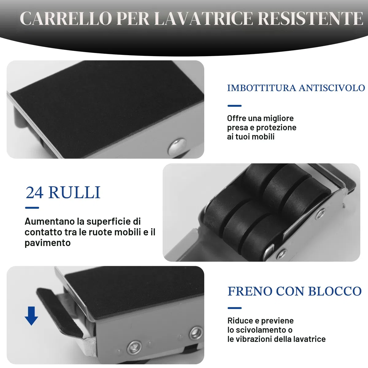 2 set di accessori per lavatrice, telaio di lavaggio universale, base regolabile, antiscivolo, adatto per sollevare la lavatrice, divani(grigio)