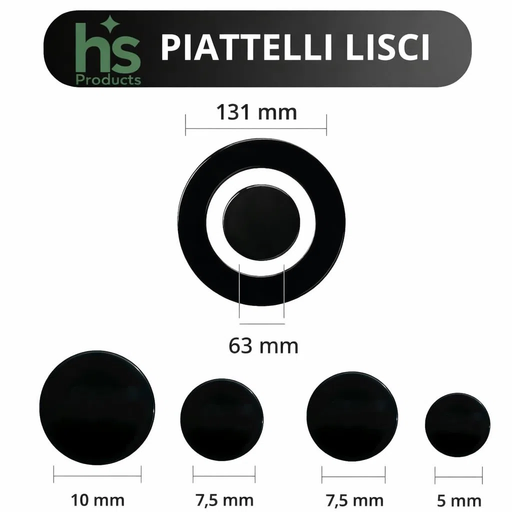 Kit Ricambi Fornelli Cucina a Gas 5 Pezzi – Piattelli Spartifiamma Universali per Bruciatori – Set di cui 1 per Tripla Corona – Compatibili con Ariston e Whirlpool – Accessori Piano Cottura Alta Quali