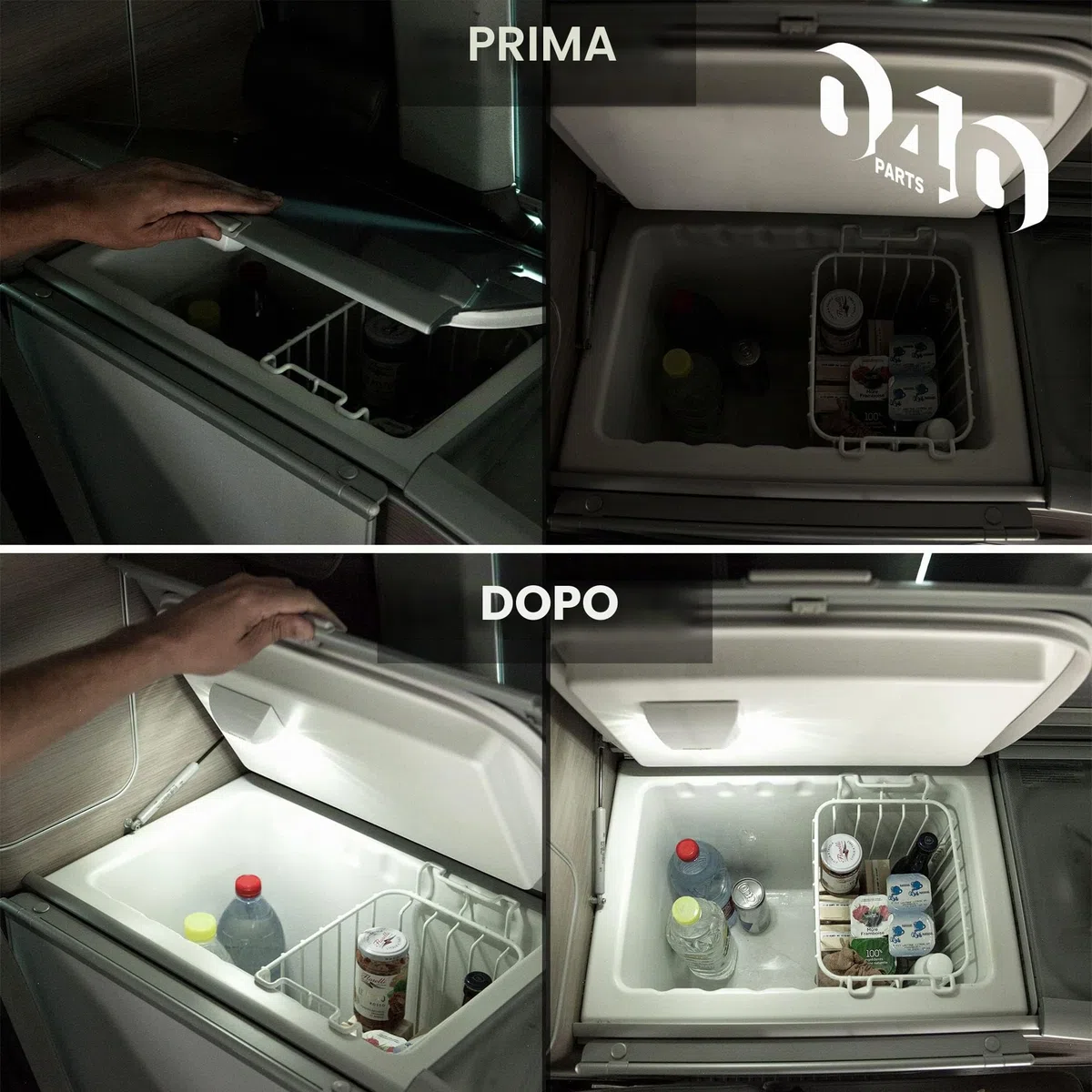Luce automatica del frigorifero adatta a tutti i caravan / camper / roulotte / congelatori