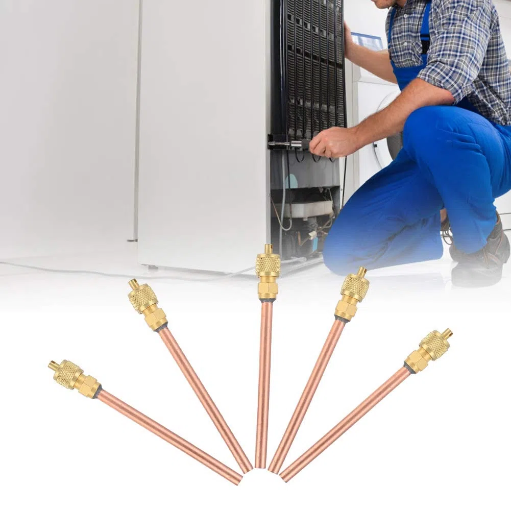 Valvola di Ritegno per Condizionatore Aria 5 Pezzi – Kit Valvola Unidirezionale con Anello in Gomma, Ricambio per Saldatura e Manutenzione Climatizzatori Split