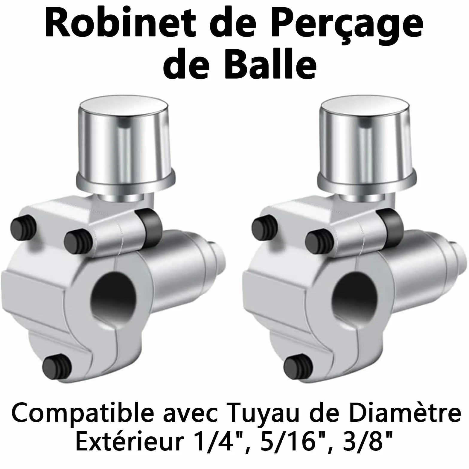 2 Pezzi BPV-31 Kit di Valvola di Foratura Rubinetto Trapano Aria Condizionata Parti Frigorifero Valvola Regolabile per Tubi da 1/4", 5/16", 3/8", per Condizionatori HVAC.