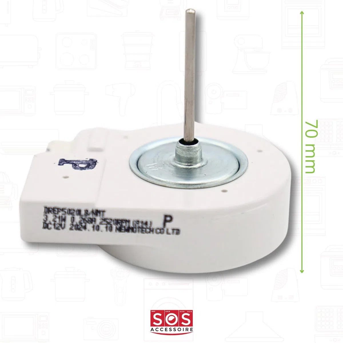 SOS Accessoire Ventilatore evaporatore per frigorifero, congelatore DA31-00146E SAMSUNG
