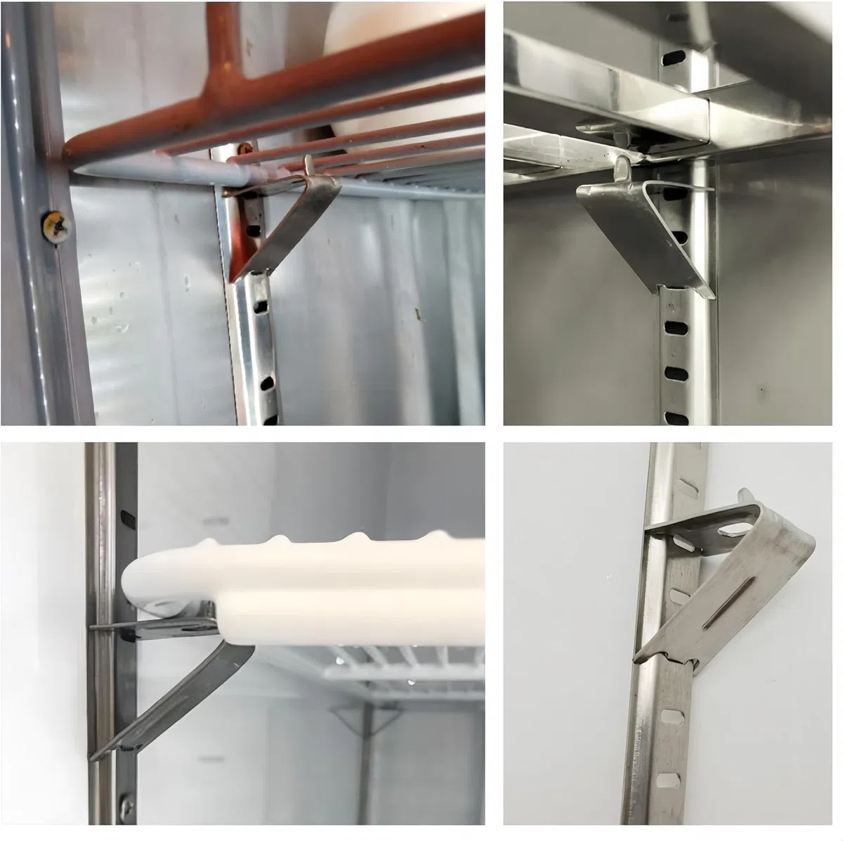 30 clip per scaffale del congelatore, per frigorifero, frigo, congelatore, per frigorifero, frigo, frigorifero, ganci in acciaio inossidabile per scaffalature, 30 unità