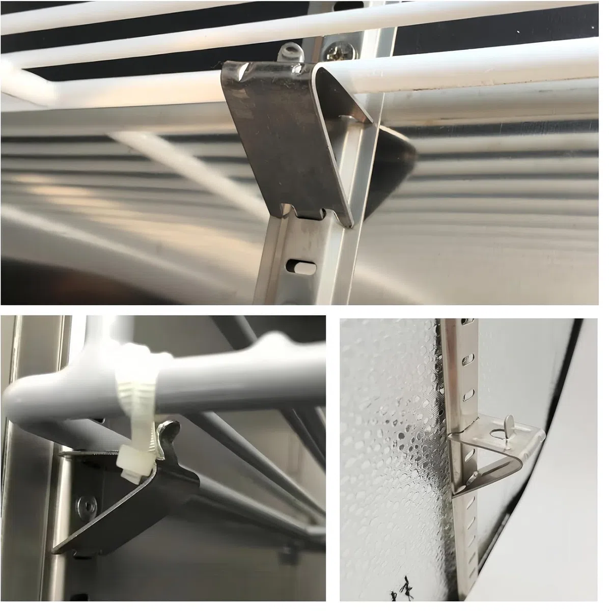 30 clip per scaffale del congelatore, per frigorifero, frigo, congelatore, per frigorifero, frigo, frigorifero, ganci in acciaio inossidabile per scaffalature, 30 unità