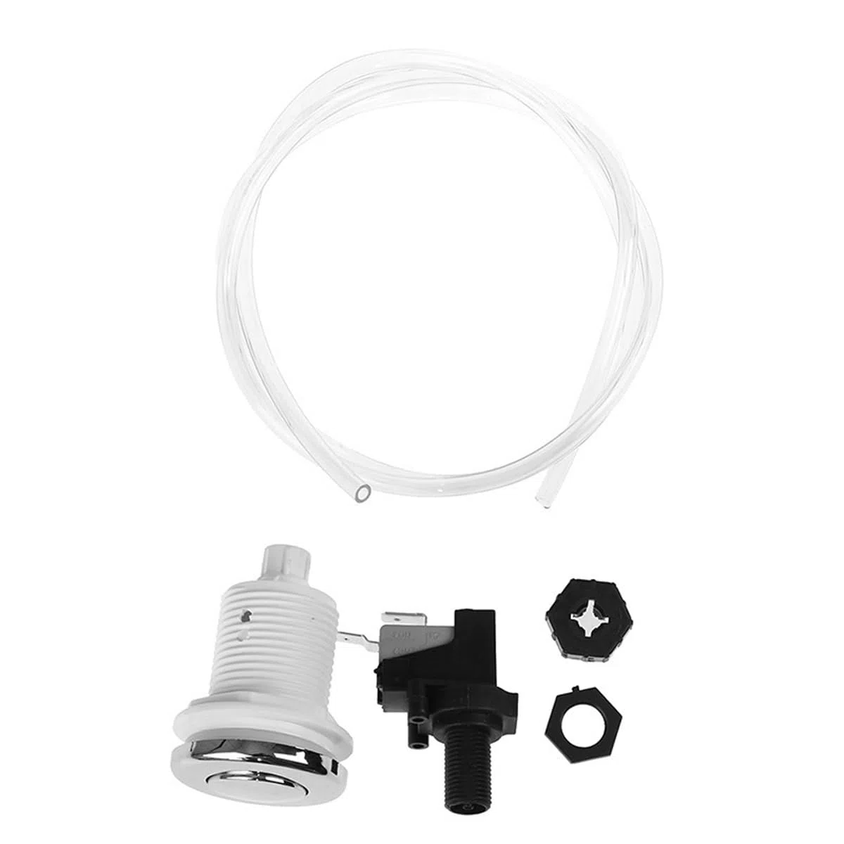 Kit Pulsante Pneumatico per Interruttore da Bagno, Kit per Smaltimento Rifiuti, Kit Interruttore Pneumatico per Smaltimento Rifiuti.