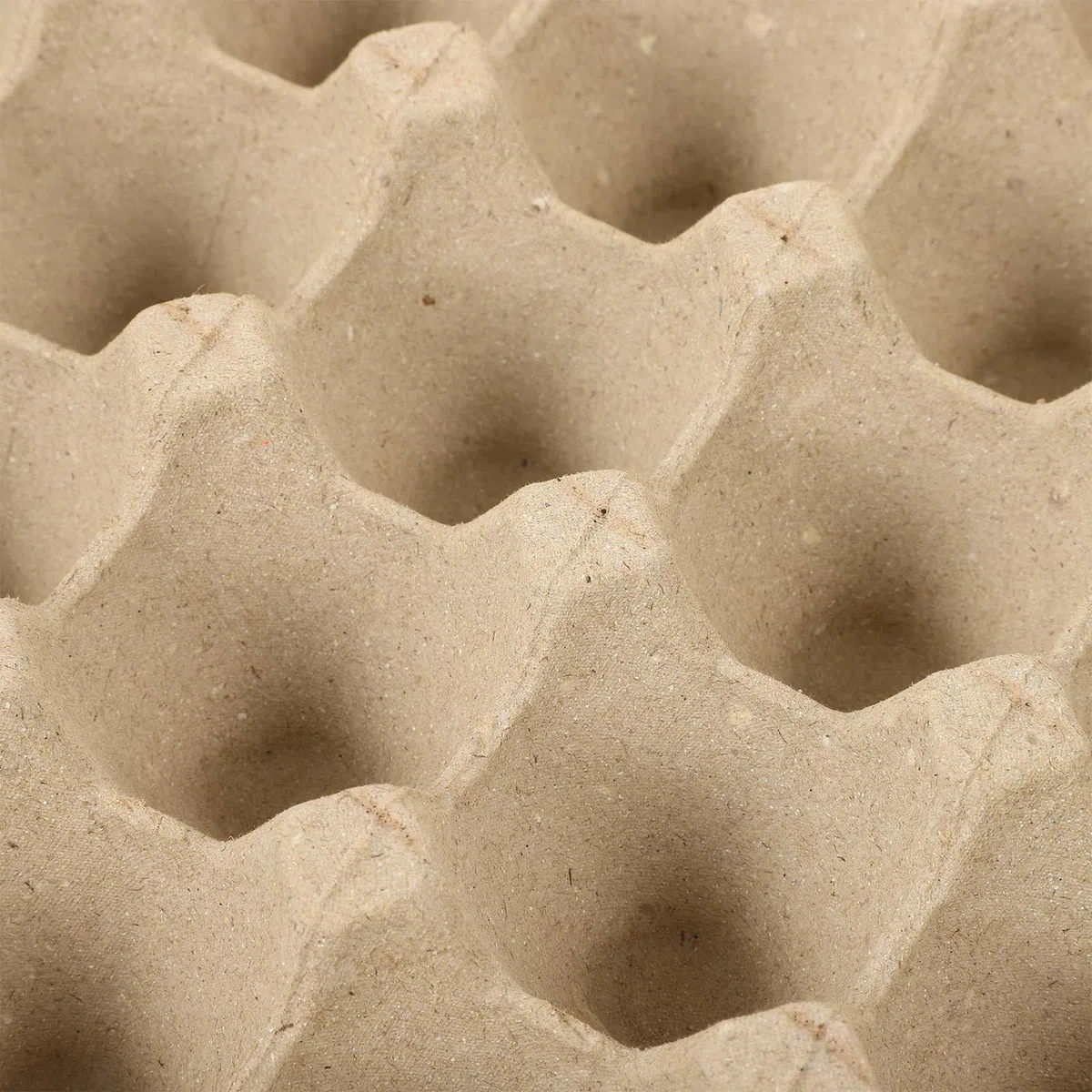 CALLARON Contenitore per Uova in Polpa di Carta Beige, Impilabile e Riutilizzabile, Porta Uova per Frigorifero da 30 Pezzi, Confezione da 5 Pezzi per Uso Domestico