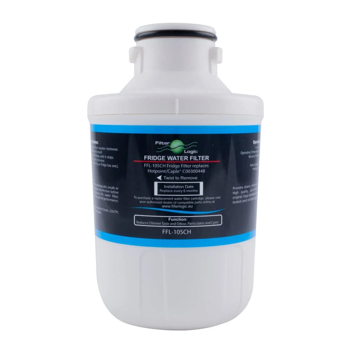 FilterLogic FFL-105CH | Filtro acqua compatibile con Foshan Micro Midea MFCMG14211FR, MFCMG14211F - compatibile con Indesit, Hotpoint, Wpro C00300448 per frigorifero americano