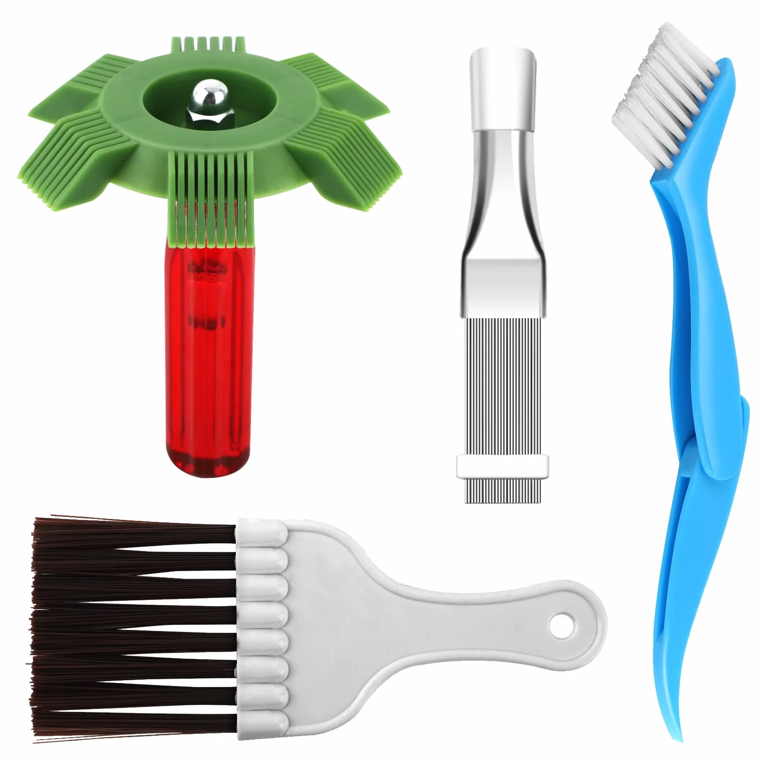 4 Pezzi Kit Pulizia Asciugatrice, Spazzole per la Pulizia del Condensatore del Condizionatore D'aria, Spazzola per la Pulizia Delle Alette Dell'aria Condizionata per Pulita, Frigoriferi