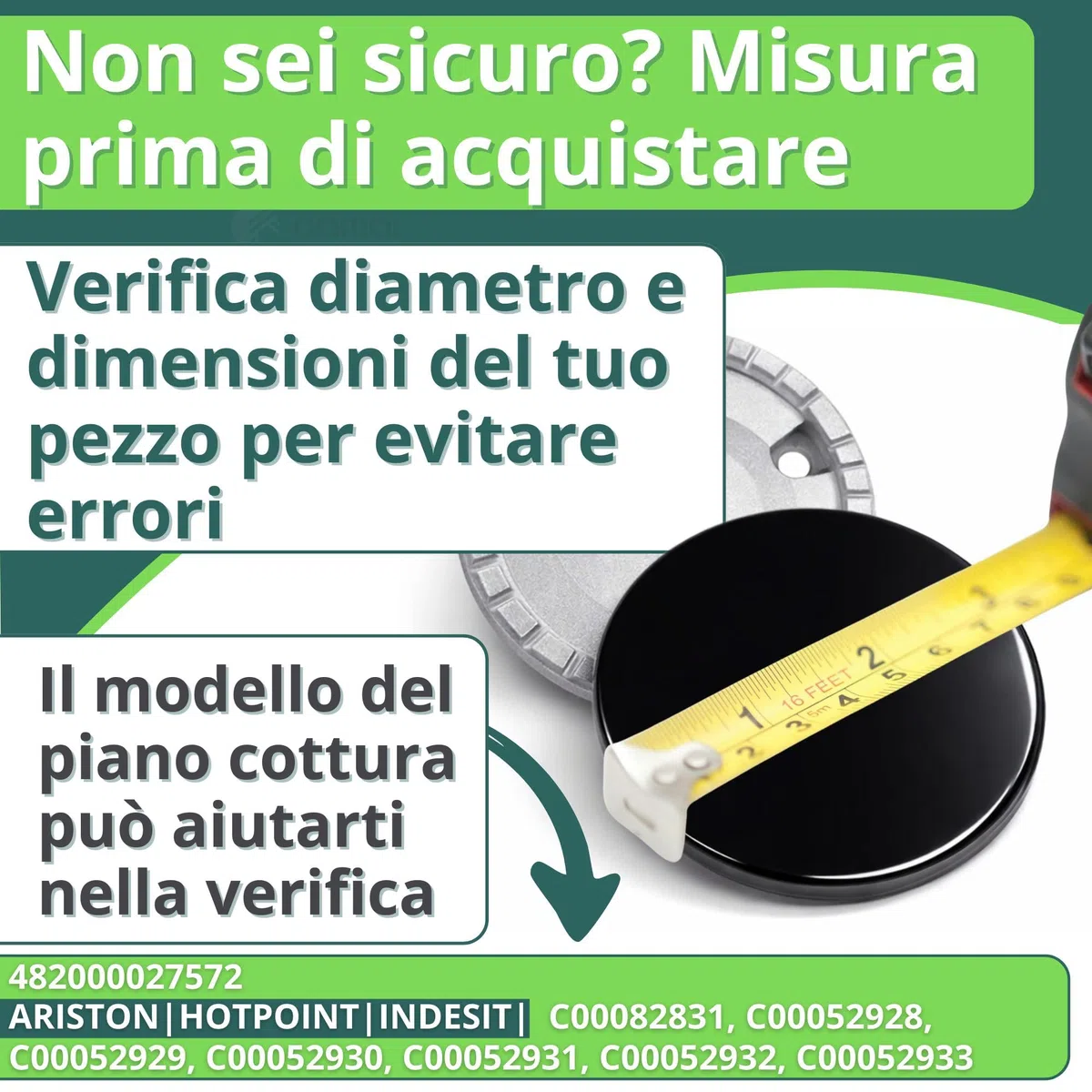 NAMAI - Set di 4 Piattelli Per Fornelli a Gas + 4 Bruciatori Fornelli a Gas, Compatibili con Ariston, Nardi, Whirpool, Ricambi Cucina a Gas, Facili da Installare (4 Piatt. + 4 Bruc.)