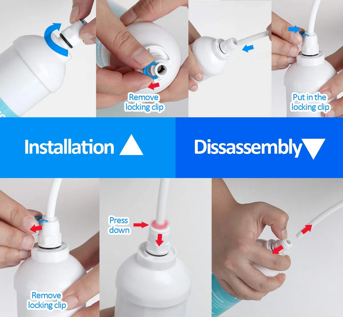 Filtro Acqua per Frigorifero, 2 pezzo Filtro dell'acqua per frigorifero Esterni Samsung LG AEG,Filtri Acqua Aqua Pure Plus Ricambi Esterni per Frigorifero