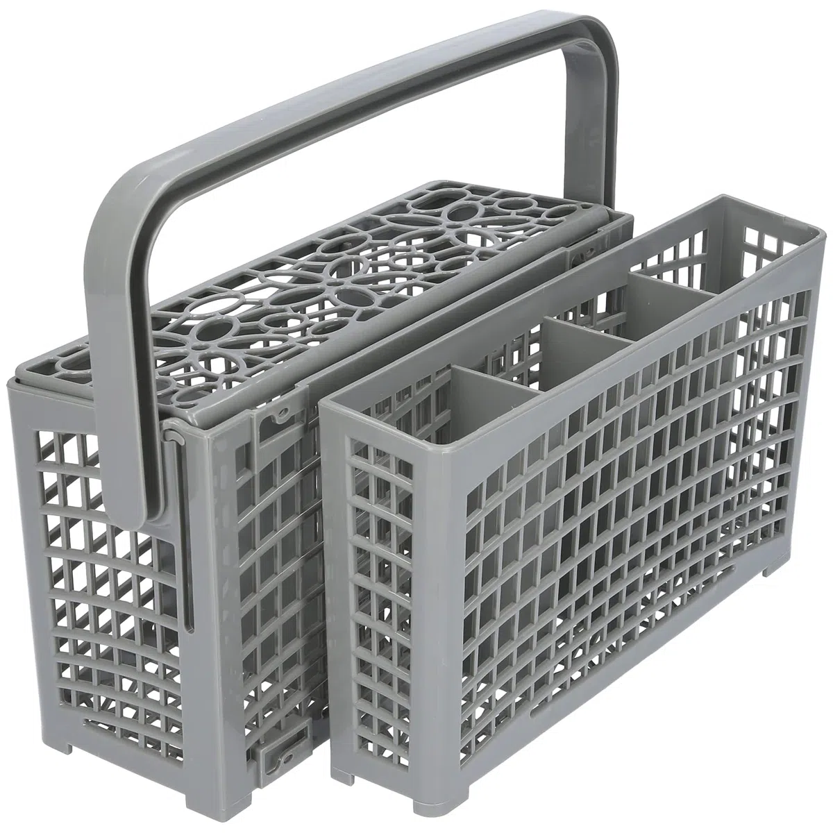 Kenekos - Cestino portaposate 2 in 1 universale divisibile, adatto a molte lavastoviglie e lavastoviglie compatibili con Bosch Siemens Miele AEG Neff - 23,0 cm x (8,5 cm + 4,5 cm) x 13,5 cm