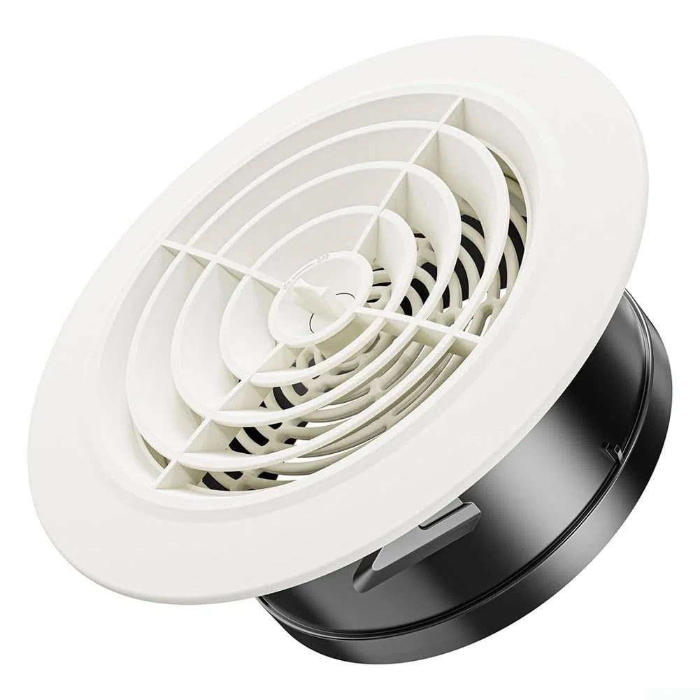 Griglia di ventilazione regolabile in ABS, copertura rotonda da parete per varie impostazioni (200 mm)