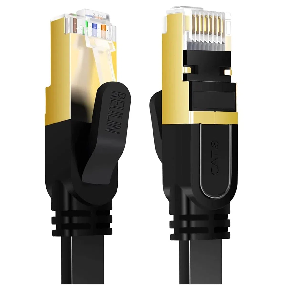 Ultra Flessibile Cavo Ethernet CAT 8 3.5M RJ45 Piatto CAT8 Cavi 3.5 M Compatibile con PC Laptop Smart TV Router Modem Switch Hub PS4/PS5/IPTV Box 3.5 Metri