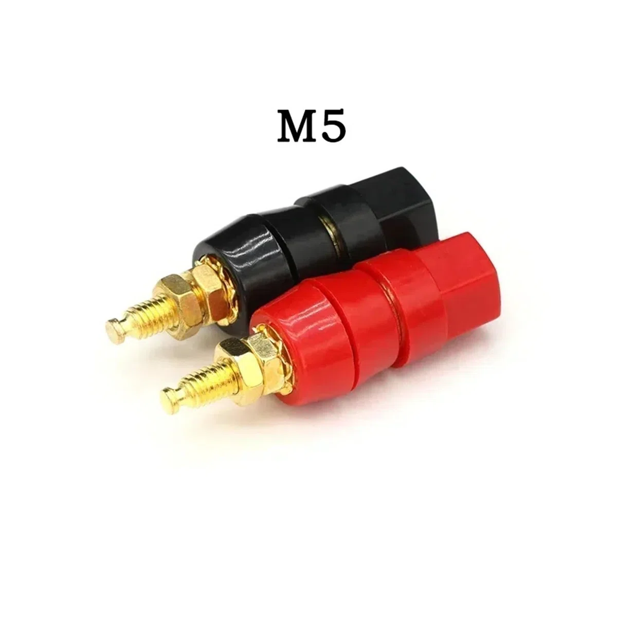 Vite filettata for rilegatura del filo M5 M6 M8 M10 Nero + rosso Set Morsetto for inverter di saldatura Giunzione di alimentazione Collegare il terminale della batteria(M5 Set,1 pair)