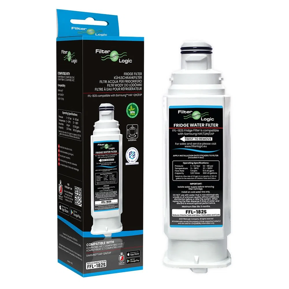 FilterLogic FFL-182S | Filtro acqua compatibile con Samsung HAF-QIN, HAF-QIN/EXP, HAFQIN, DA97-17376B per sistema frigorifero DA97-08006C